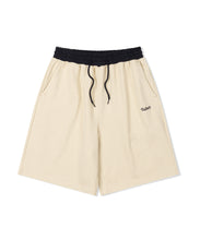 Load image into Gallery viewer, FALLETT Color-Block Sweat Shorts Beige