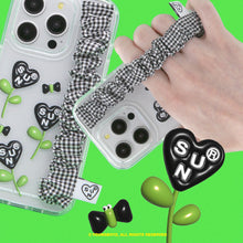 Load image into Gallery viewer, SECOND UNIQUE NAME Check Gobull Band Clear Phone Case Black