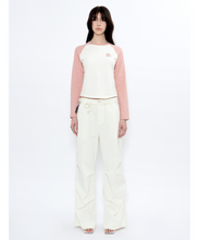 Load image into Gallery viewer, FALLETT Flower Logo Raglan Long Sleeve Pink