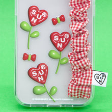 Load image into Gallery viewer, SECOND UNIQUE NAME Check Gobull Band Clear Phone Case Red