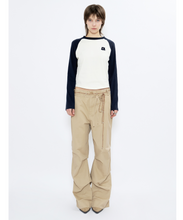 Load image into Gallery viewer, FALLETT Flower Logo Raglan Long Sleeve Navy