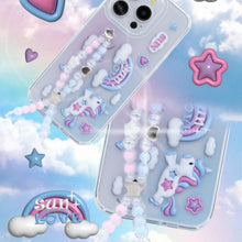 Load image into Gallery viewer, SECOND UNIQUE NAME Unicon Beads Phone Clear Case Blue