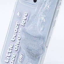 Load image into Gallery viewer, SECOND UNIQUE NAME Tube Bear Phone Clear Case Silver
