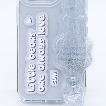 Load image into Gallery viewer, SECOND UNIQUE NAME Tube Bear Phone Clear Case Silver