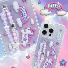Load image into Gallery viewer, SECOND UNIQUE NAME Unicon Beads Phone Clear Case Pink