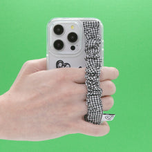 Load image into Gallery viewer, SECOND UNIQUE NAME Check Gobull Band Clear Phone Case Black