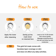 Load image into Gallery viewer, KOCOSTAR Premium Gold Foil Triple Layer Mask 1Box