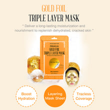 Load image into Gallery viewer, KOCOSTAR Premium Gold Foil Triple Layer Mask 1Box