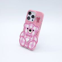 Load image into Gallery viewer, SECOND UNIQUE NAME CASE PATCH CHECK BEAR PINK