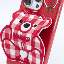 Load image into Gallery viewer, SECOND UNIQUE NAME CASE PATCH CHECK BEAR RED
