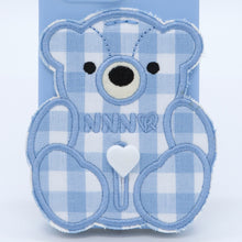 Load image into Gallery viewer, SECOND UNIQUE NAME CASE PATCH CHECK BEAR SKY BLUE