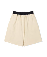 Load image into Gallery viewer, FALLETT Color-Block Sweat Shorts Beige
