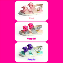 Load image into Gallery viewer, THANK YOU SHOES MUCH Moulin Glitter Ribbon Sandal 3Colors