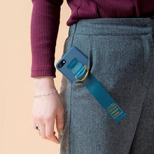 Load image into Gallery viewer, SECOND UNIQUE NAME Sun Case Leather Green Navy