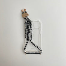 Load image into Gallery viewer, ARNO iPhone Case with Rope Strap Black White