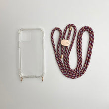 Load image into Gallery viewer, ARNO iPhone Case with Rope Strap Burgundy Mix