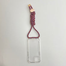 Load image into Gallery viewer, ARNO iPhone Case with Rope Strap Burgundy Mix