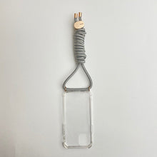 Load image into Gallery viewer, ARNO iPhone Case with Rope Strap Marble Silver