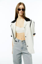 Load image into Gallery viewer, EMKM Line Point Linen Jacket White