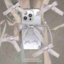 Load image into Gallery viewer, SECOND UNIQUE NAME Ballet Ribbon Clear Case Silver