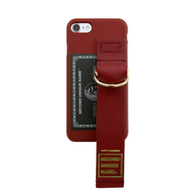 Load image into Gallery viewer, SECOND UNIQUE NAME Leather Card Burgundy