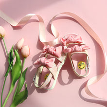 Load image into Gallery viewer, THANK YOU SHOES MUCH Moulin Glitter Ribbon Sandal 3Colors