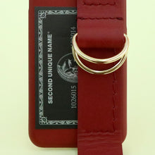 Load image into Gallery viewer, SECOND UNIQUE NAME Leather Card Burgundy