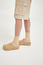Load image into Gallery viewer, 23.65 Baguette Rubber Clogs Camel