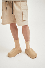 Load image into Gallery viewer, 23.65 Baguette Rubber Clogs Camel
