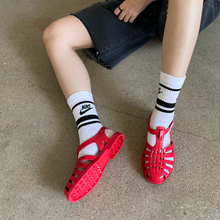 Load image into Gallery viewer, THANK YOU SHOES MUCH Jelly Sandal Red