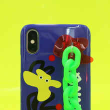 Load image into Gallery viewer, SECOND UNIQUE NAME Sun Case Neon Chain Blue