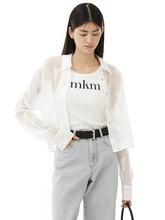 Load image into Gallery viewer, EMKM Seethrough Feather Jacquard Shirts