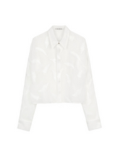 Load image into Gallery viewer, EMKM Seethrough Feather Jacquard Shirts