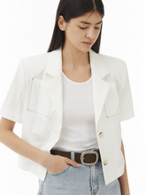 Load image into Gallery viewer, EMKM Pocket Stitch Jacket White