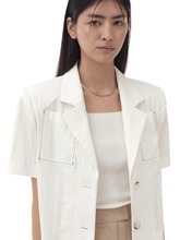 Load image into Gallery viewer, EMKM Pocket Stitch Jacket White