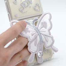 Load image into Gallery viewer, SECOND UNIQUE NAME Clear Patch Butterfly Silver (Z FLIP)