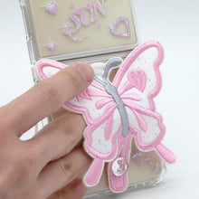 Load image into Gallery viewer, SECOND UNIQUE NAME Clear Patch Butterfly Pink (Z FLIP)