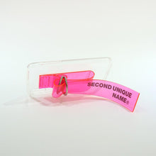 Load image into Gallery viewer, SECOND UNIQUE NAME Sun Case Pvc Clear Neon pink
