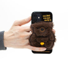 Load image into Gallery viewer, SECOND UNIQUE NAME Sun Case Patch Fur Bear Dark Brown