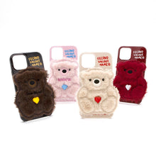 Load image into Gallery viewer, SECOND UNIQUE NAME Sun Case Patch Fur Bear Light Pink