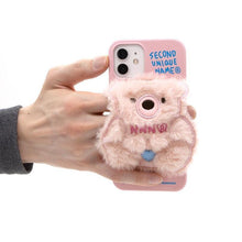 Load image into Gallery viewer, SECOND UNIQUE NAME Sun Case Patch Fur Bear Light Pink