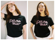 Load image into Gallery viewer, CALLMEBABY CURSIVE LOGO TEE BLACK