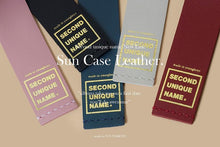 Load image into Gallery viewer, SECOND UNIQUE NAME Sun Case Leather Green Navy