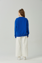 Load image into Gallery viewer, GRIMPER Shyly Heart Sweater Blue