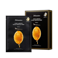 Load image into Gallery viewer, JM SOLUTION Honey Luminous Royal Propolis Mask Black (10pcs)