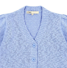 Load image into Gallery viewer, CITYBREEZE Puff Sleeve Cropped Cardigan Blue (IZ*ONE MINJU’s Pick)