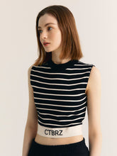 Load image into Gallery viewer, CITYBREEZE Logo Sleeveless Cropped Top Black & White (IZ*ONE MINJU’s Pick)