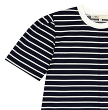 Load image into Gallery viewer, CITYBREEZE Puff Sleeve Striped T-shirt Navy (IZ*ONE MINJU’s Pick)