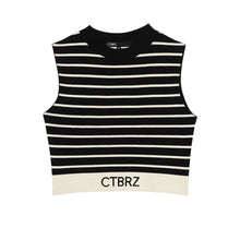 Load image into Gallery viewer, CITYBREEZE Logo Sleeveless Cropped Top Black & White (IZ*ONE MINJU’s Pick)