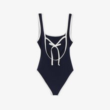Load image into Gallery viewer, CITYBREEZE Symbol Logo String Swimsuit Navy